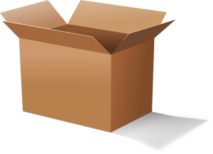 opened carton box