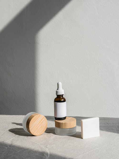 serum and cream bottles