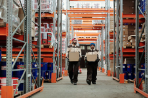 employees in a warehouse
