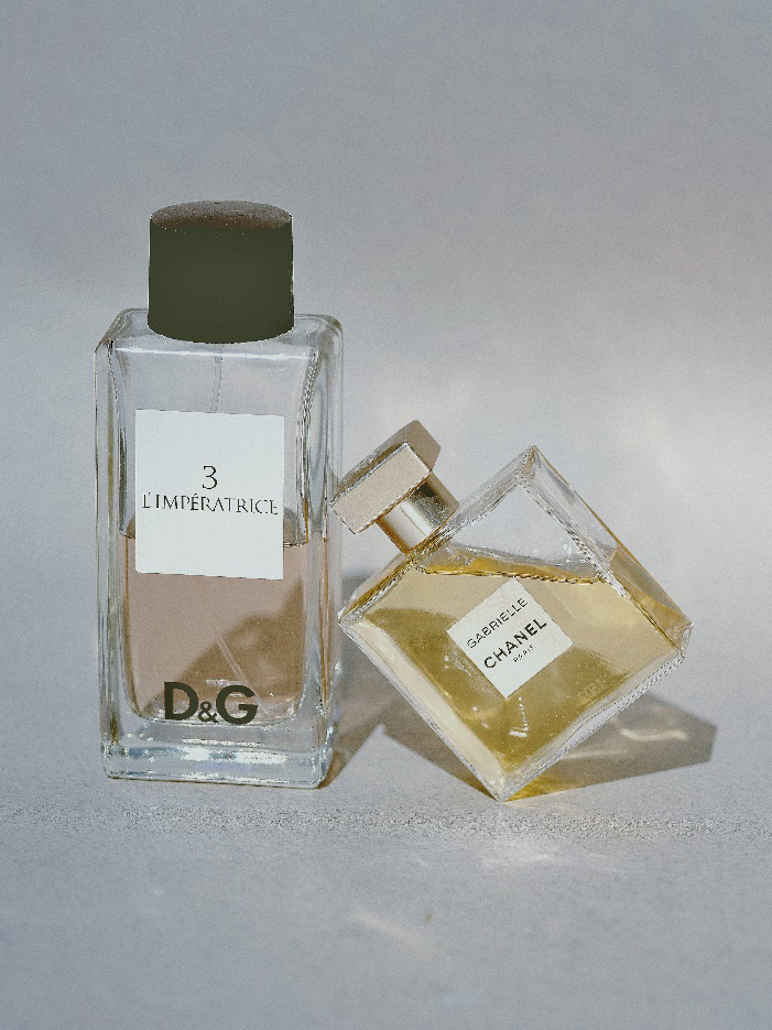Two bottles of luxurious cologne