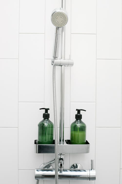 Various bottles for shower supplies