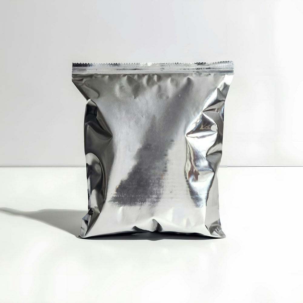 A silver pouch