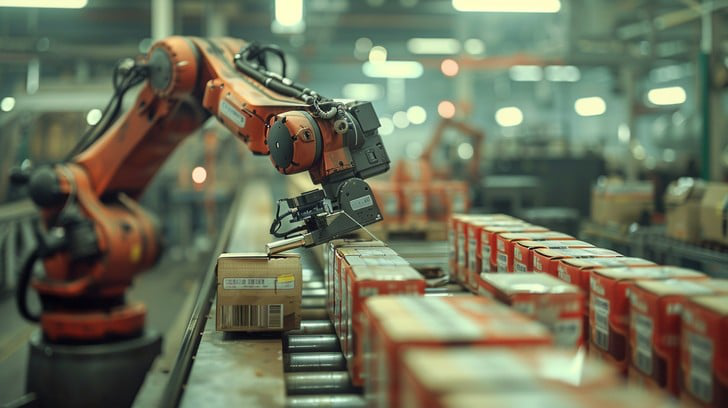 Contract packaging operations in a factory