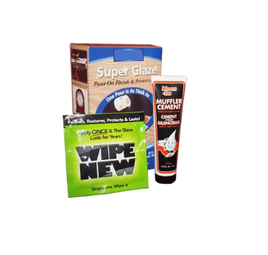 A group of products with turnkey labeling.