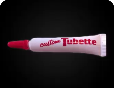 A white and red custom pipette for commercial use.